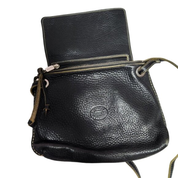 Black Roots Leather Crossbody Bag - Picture 7 of 11